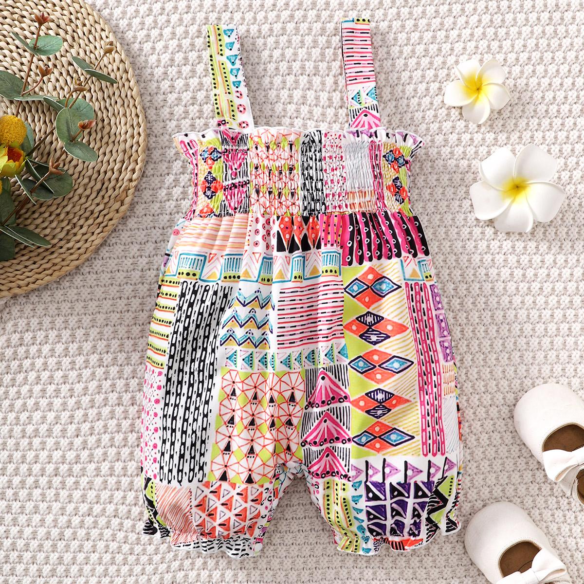 6M-3Y Baby girl sleeveless colorful halterneck jumpsuit girl summer suit Catpapa 112204619