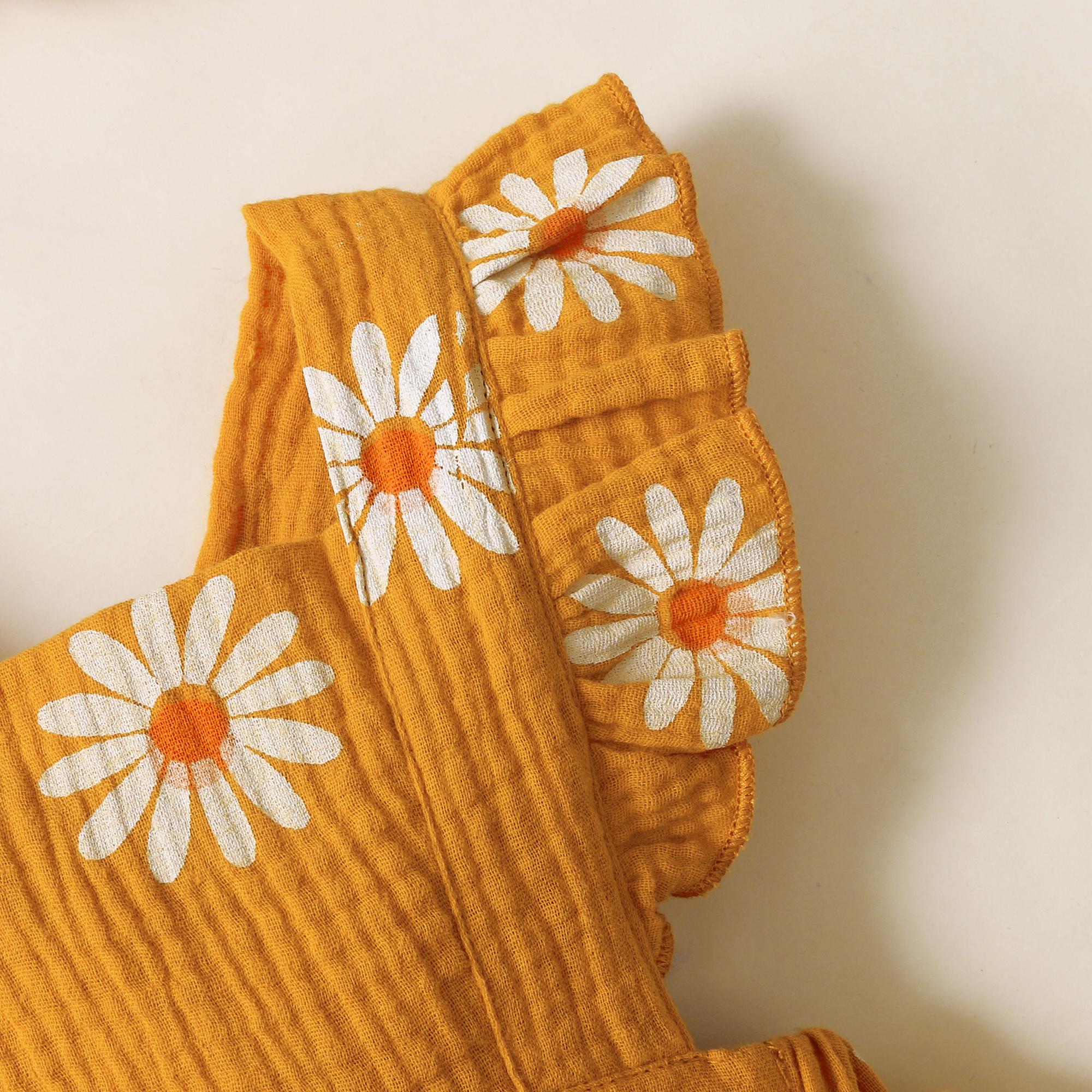 0-18M Baby Girls Clothes New Born Baby Bodysuit Daisy Flying Sleeve Romper Wholesale Baby Clothes Catpapa 32102758