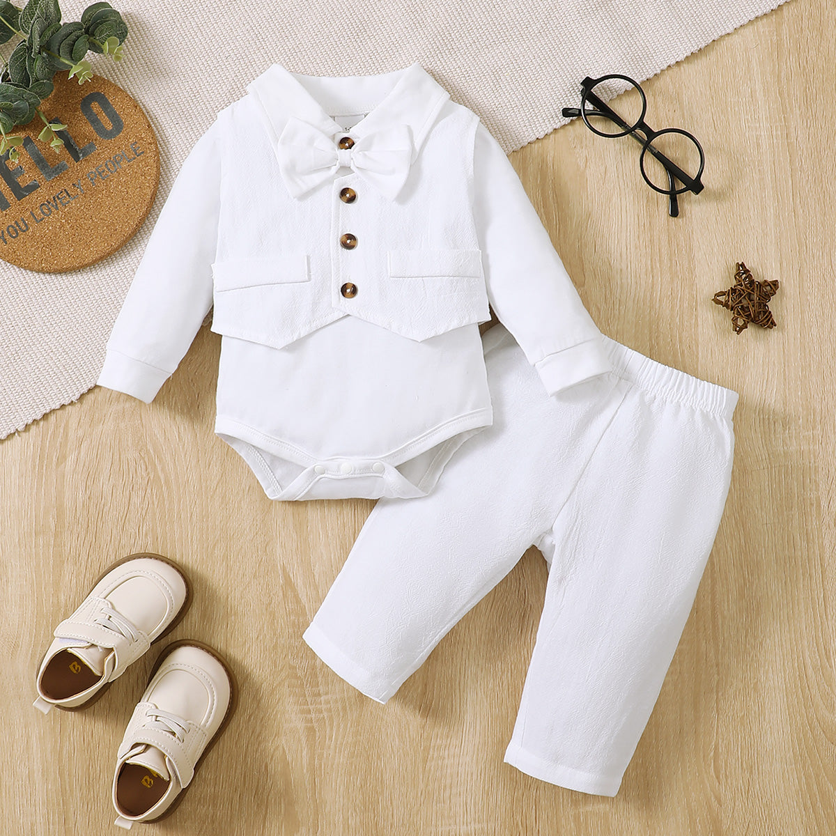 1-18M Wholesale Newborn Baby Clothes Bulk Baby Winter Clothes Christian Baptismal outfit Catpapa Kidswear Wholesalers