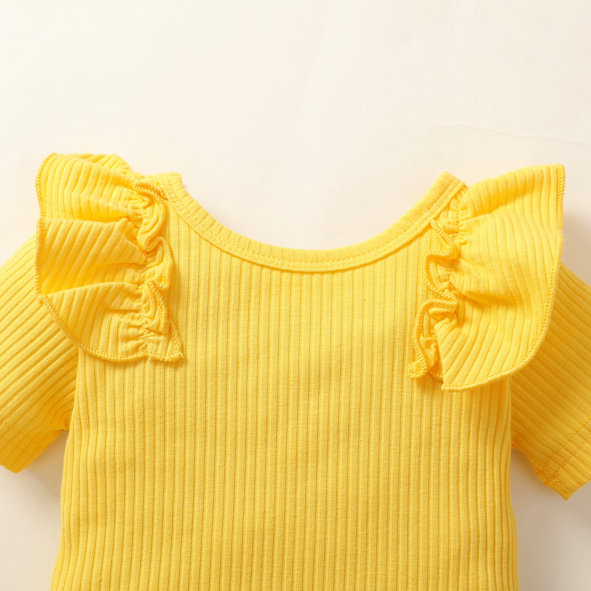 【WILD LIKE MY CURLS】baby girl summer clothes baby girl yellow romper and sunflower pant set YW2012026