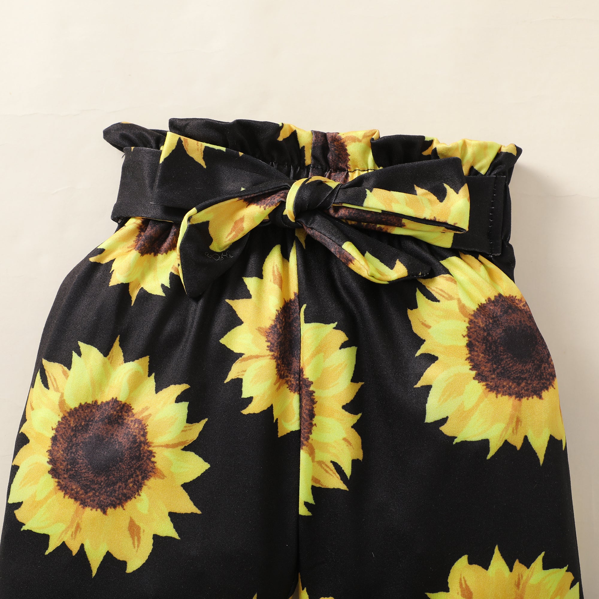 【WILD LIKE MY CURLS】baby girl summer clothes baby girl yellow romper and sunflower pant set YW2012026