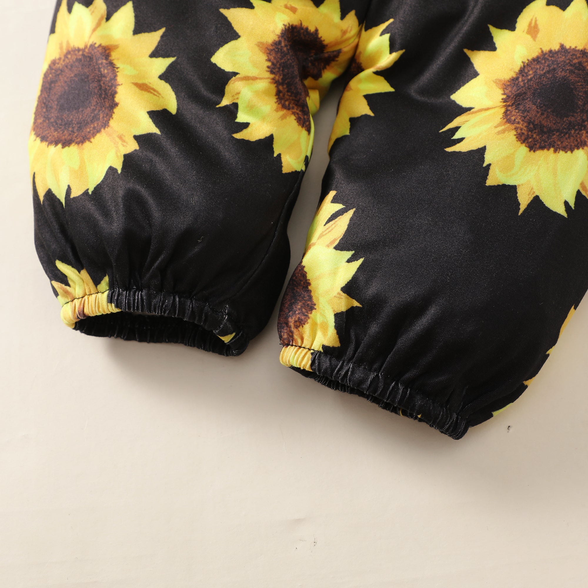 【WILD LIKE MY CURLS】baby girl summer clothes baby girl yellow romper and sunflower pant set YW2012026
