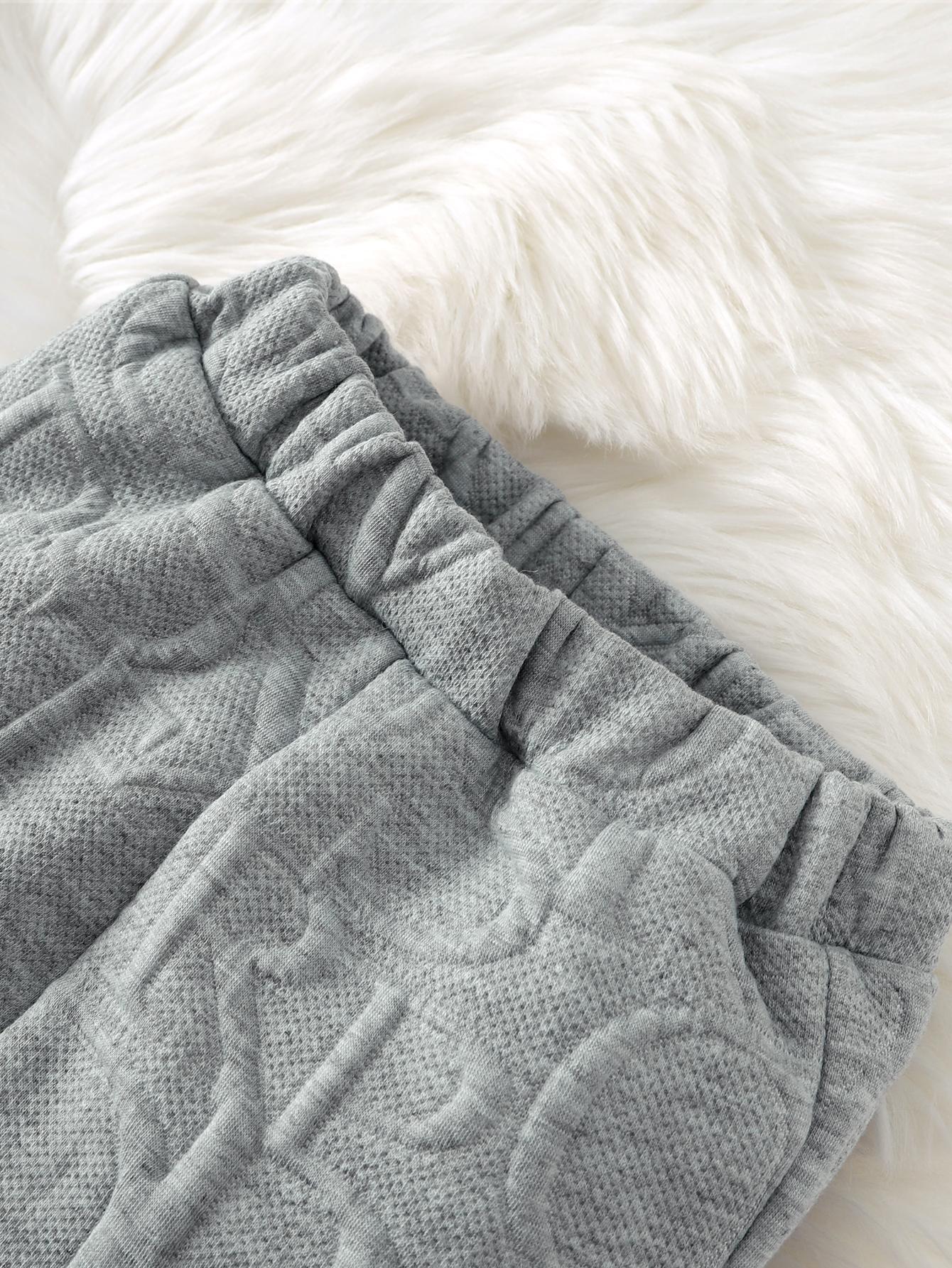 6M-3Y Kid fashion Clothes Boy Gray Long Sleeve Pants 2PCS Catpapa 112205453