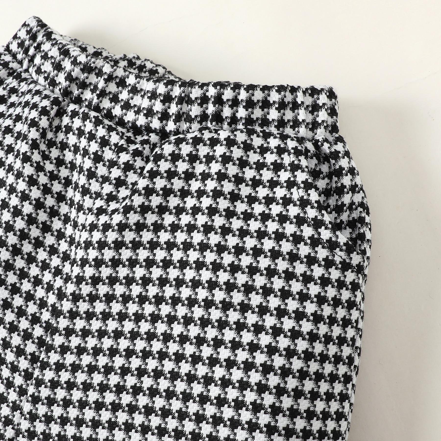 3-24M Kid Clothes Baby Girl Clothes Outfits Houndstooth Top&Short 2PCS Baby daliy wear Catpapa 200955