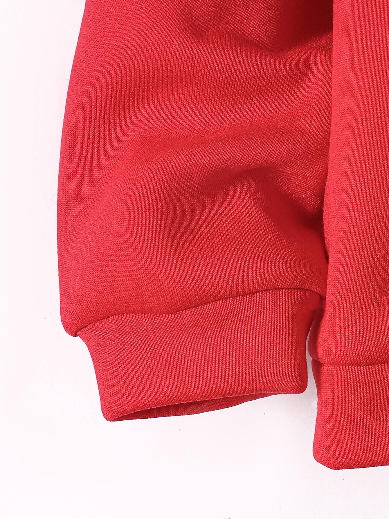 7-15Y Kid Boys 2Pcs's Happy New Year Outfits Casual Hoodies Long Sleeve Pullover Sweatshirt & Pants Joggers Clothing Set Red Catpapa 462311023