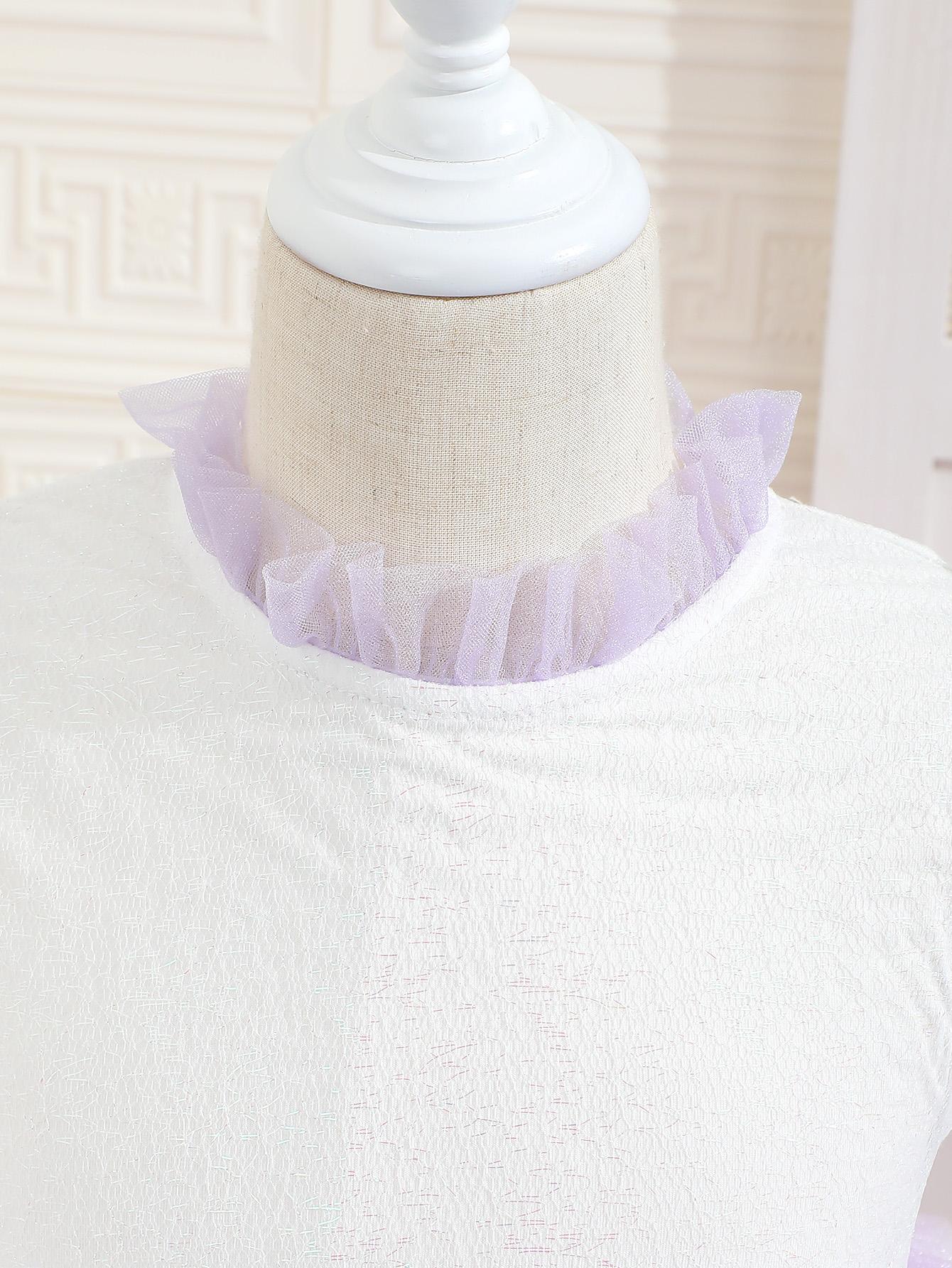 4-12Y Ready Stock Sweet Girls Splicing Sleeveless Gauze Layered Tutu Dress Mesh Dress Summer Party Gift Size: 4T-12Y Purple Catpapa YS05-1
