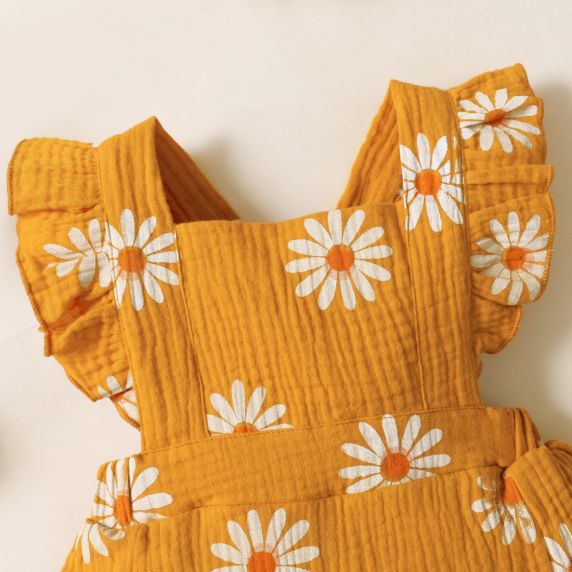 0-18M Baby Girls Clothes New Born Baby Bodysuit Daisy Flying Sleeve Romper Wholesale Baby Clothes Catpapa 32102758