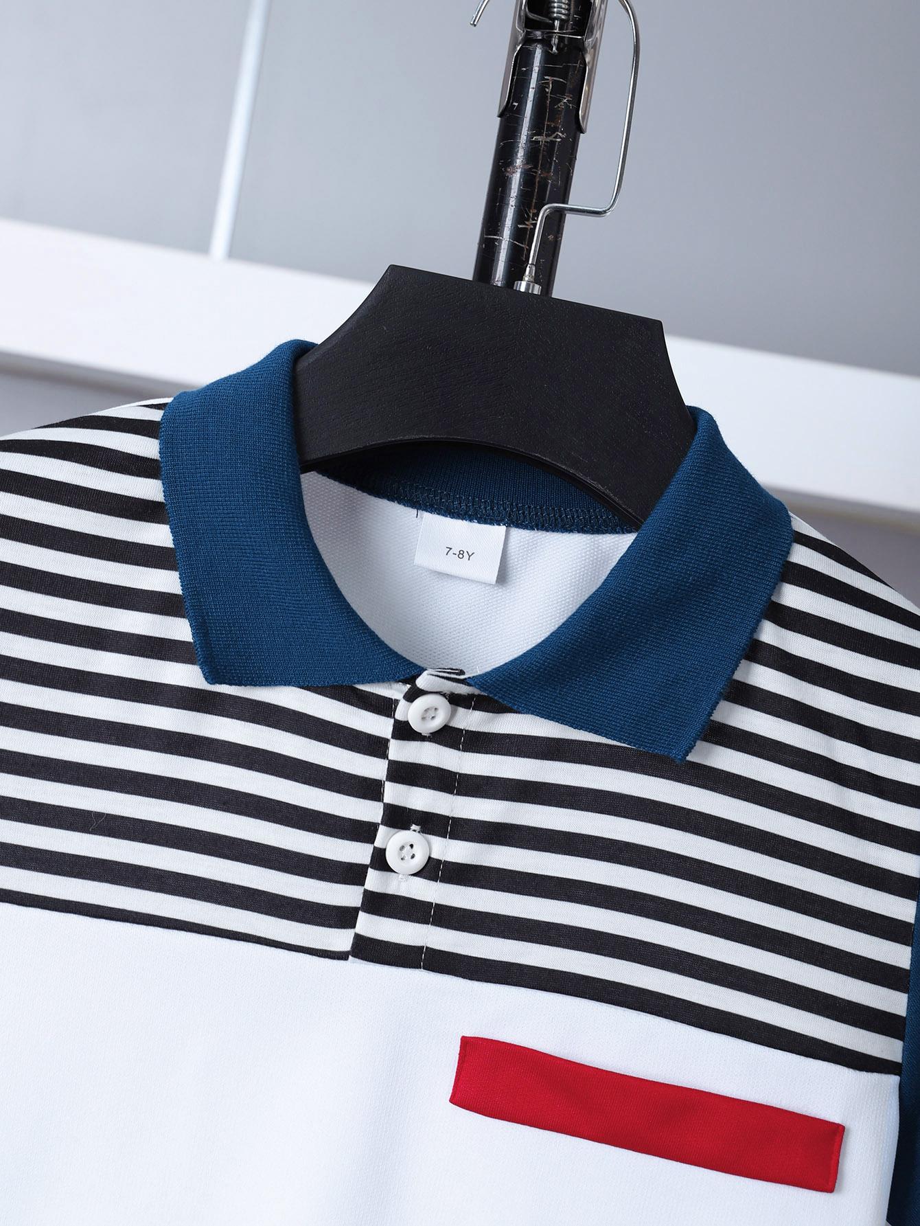 7-15Y Summer Outfits For Kid Boys Shorts Set Polo Shirt Elastic Shorts Casual Fashion 2-Pieces Clothing Catpapa 462401003