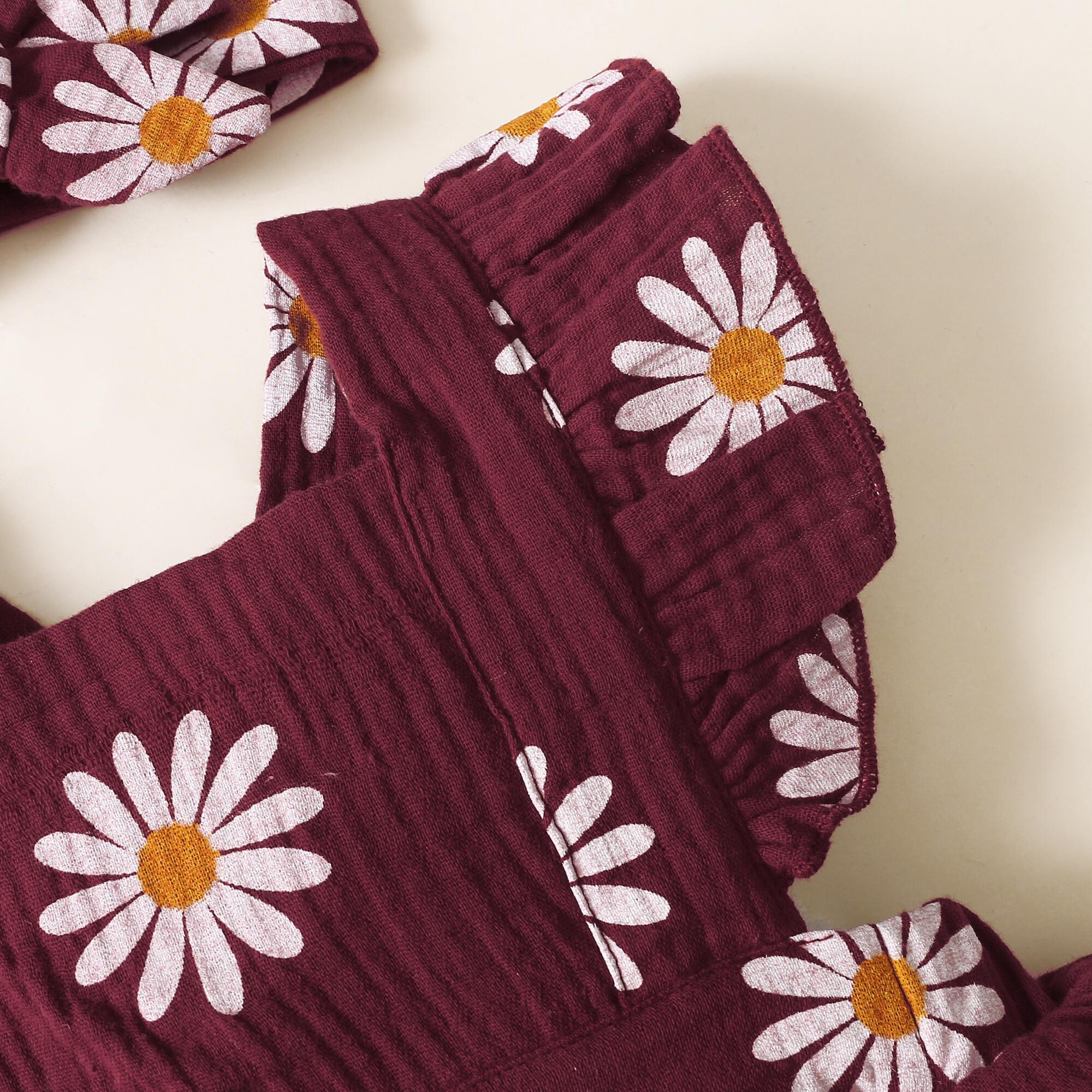 0-18M Baby Girls Clothes New Born Baby Bodysuit Daisy Flying Sleeve Romper Wholesale Baby Clothes Catpapa 32102758