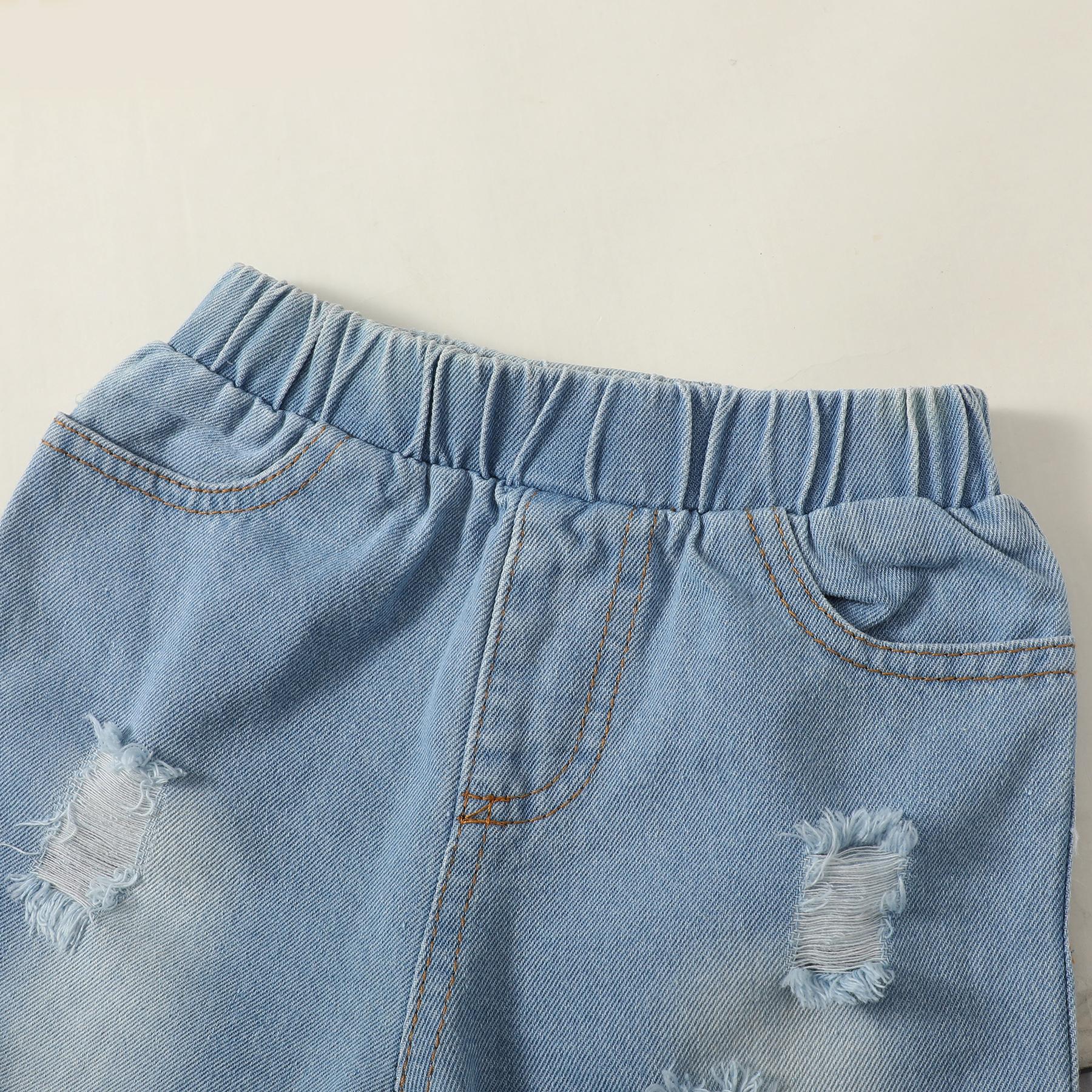 12M-4Y Baby Outfits Baby Girl Sunflowers T-Shirt Short Jeans 2PCS Catpapa YMX2003015