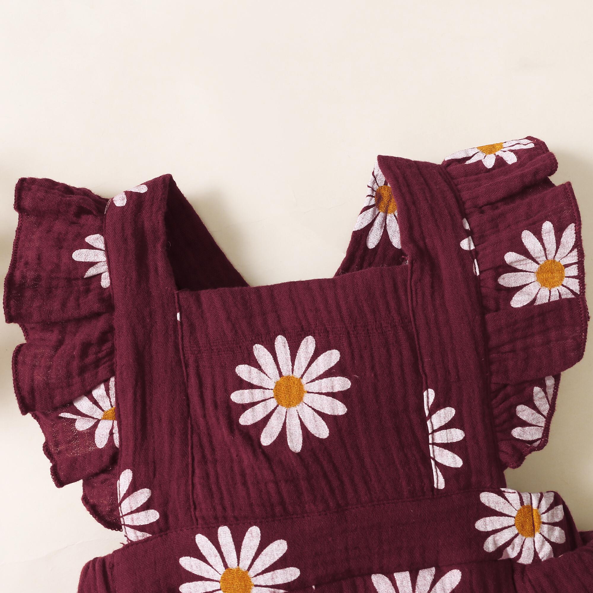 0-18M Baby Girls Clothes New Born Baby Bodysuit Daisy Flying Sleeve Romper Wholesale Baby Clothes Catpapa 32102758