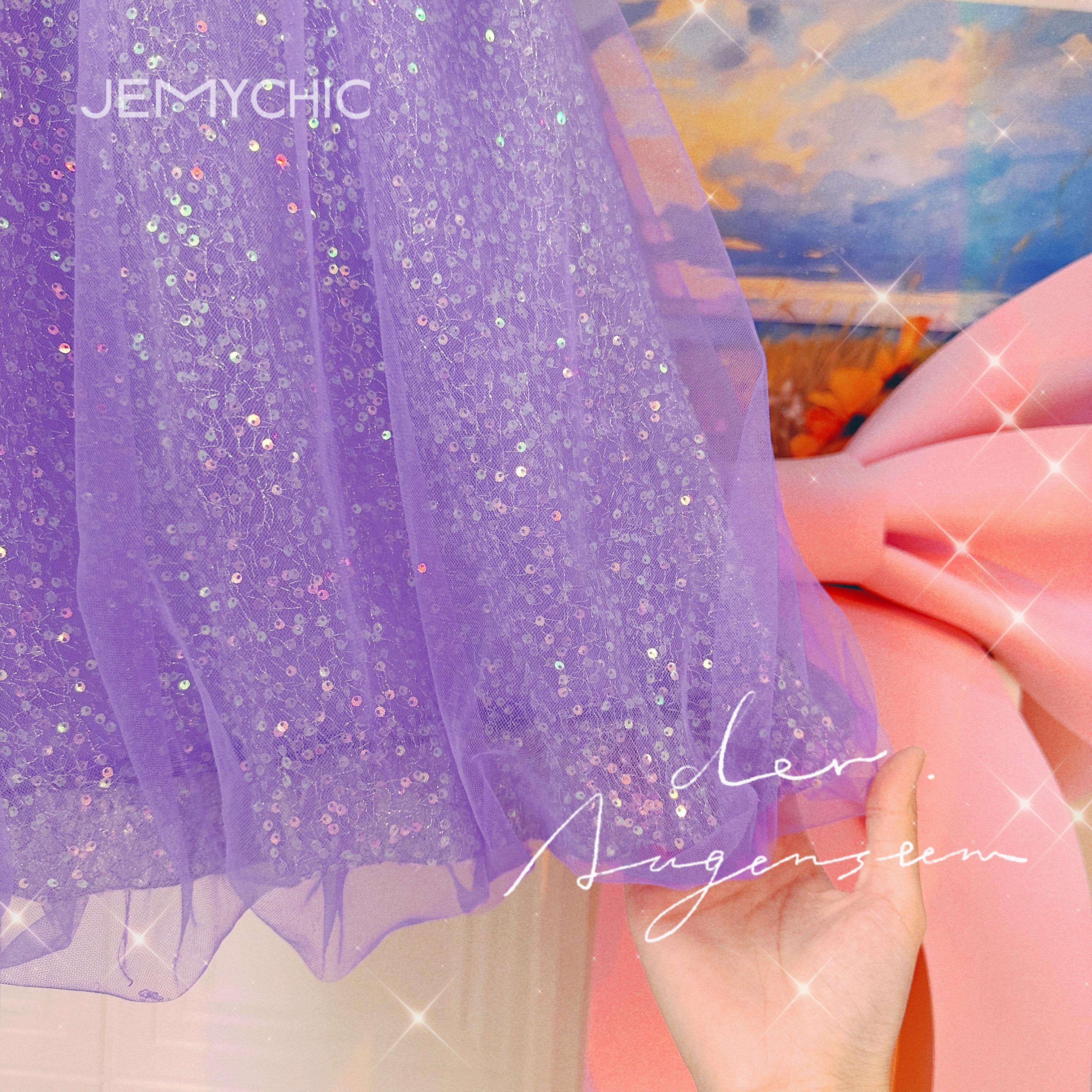 110-150 Ready Stock Girls Princess Dress 110-150 Sleeveless Performance Dress One Piece Eneving Dress Purple Catpapa JEMY03