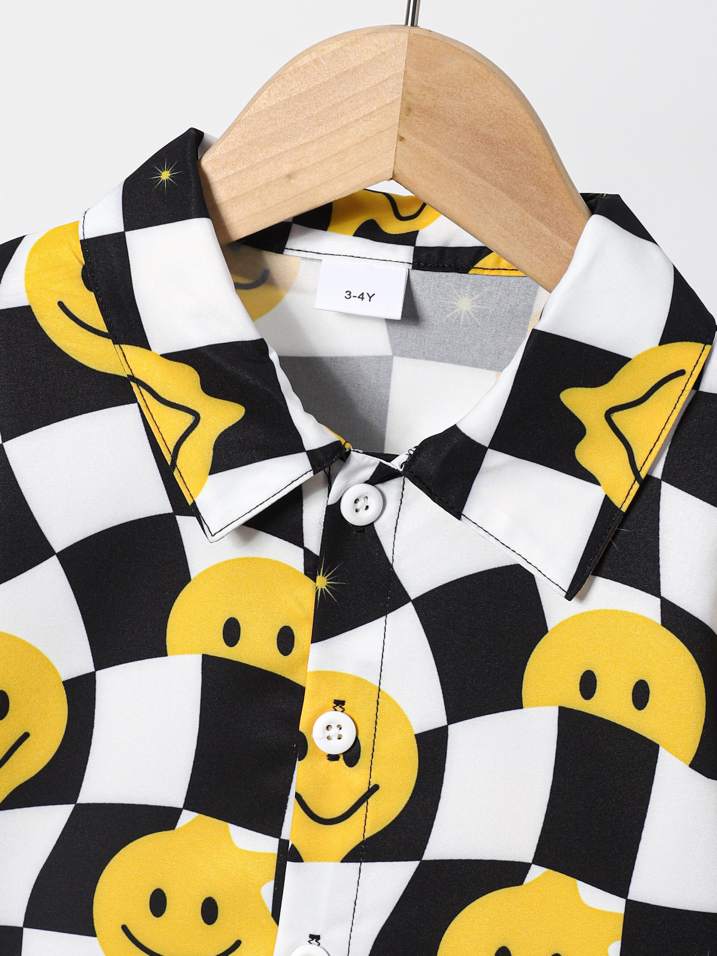 1-6Y Baby Boys Clothes Smiling Face Pattern Summer Toddler Boys shirt suit Wholesale Baby Clothes Catpapa 462306156