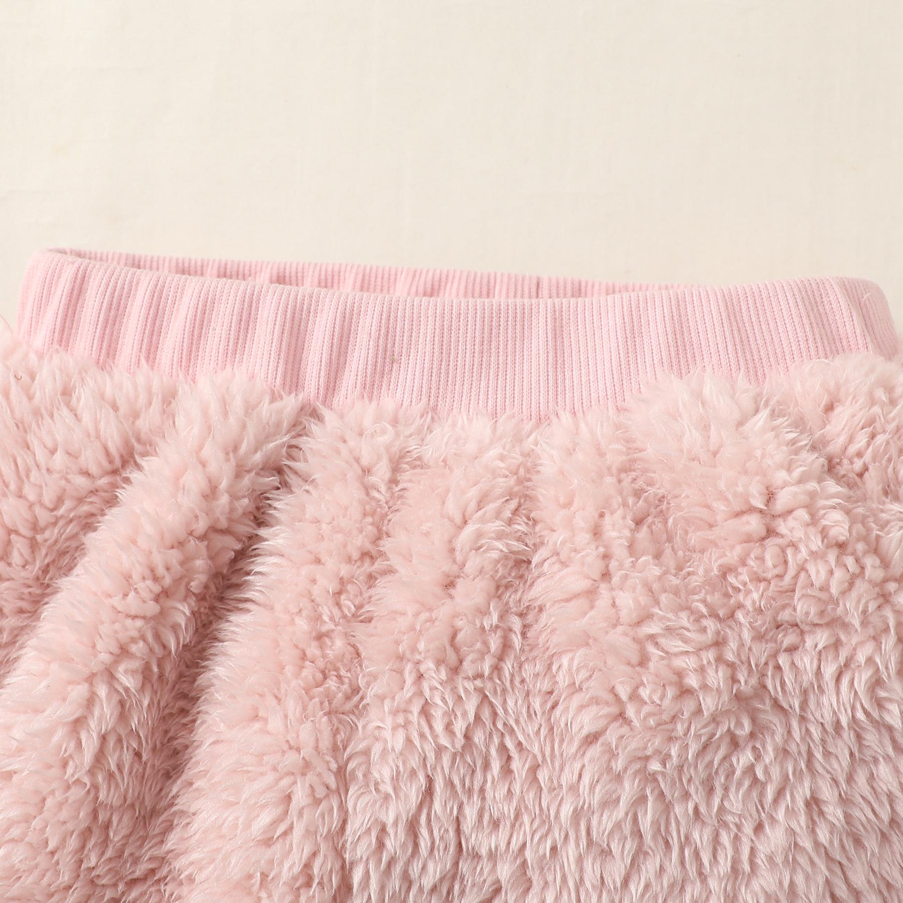 6M-3Y Kids Fashion Ready Stock Girls Clothes Outfits Rabbit Fluffy Tops Elastic Pants 2Pcs Outfits Pink Catpapa WS112209601