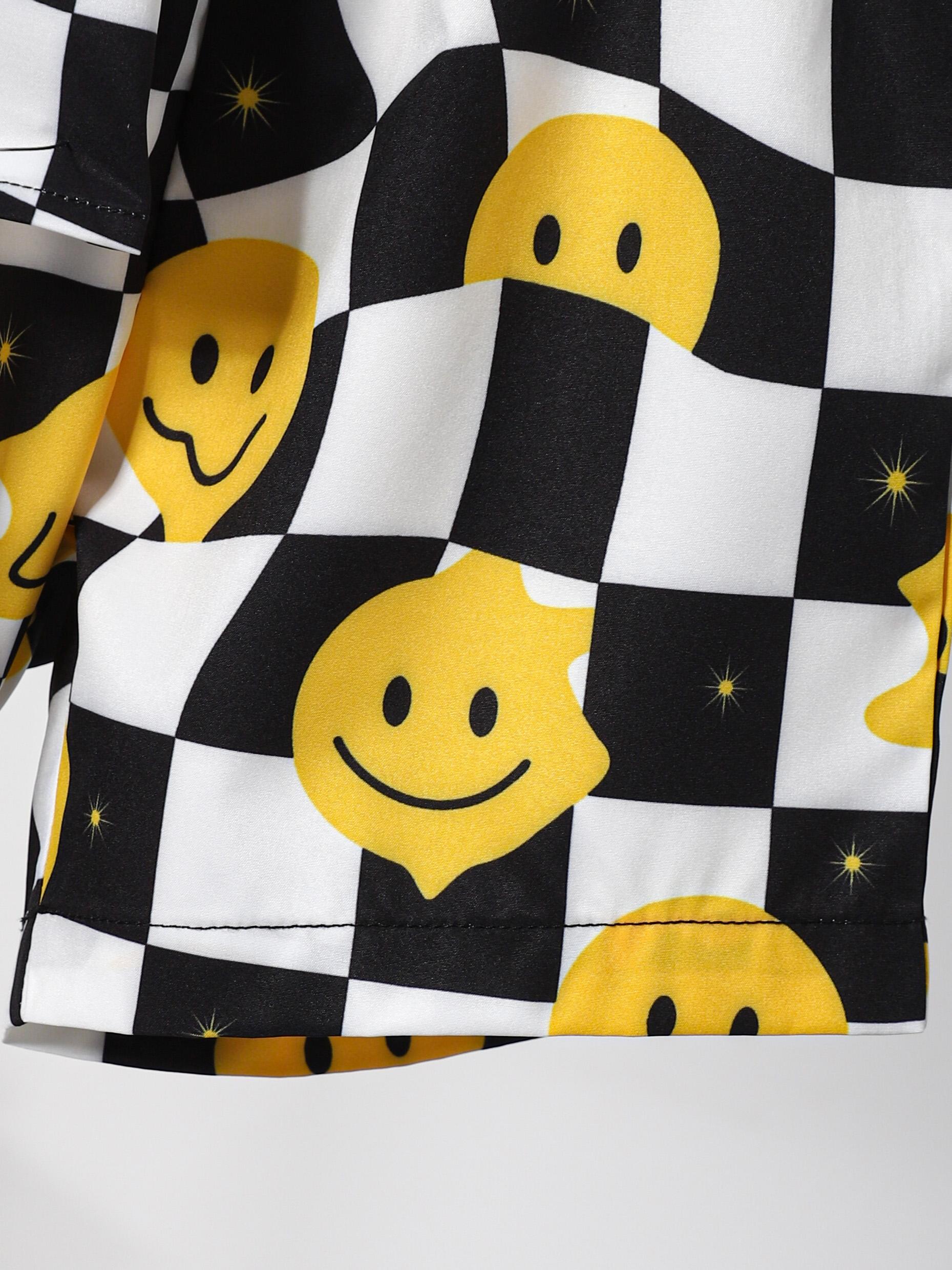 1-6Y Baby Boys Clothes Smiling Face Pattern Summer Toddler Boys shirt suit Wholesale Baby Clothes Catpapa 462306156