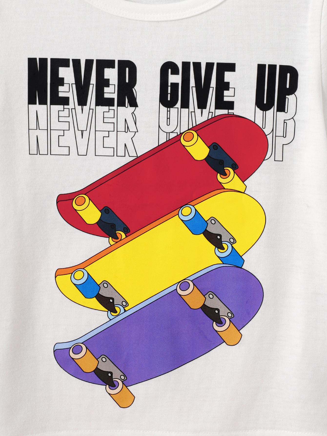 1-8Y Baby Boys Outfits Skateboard Print Toddler Boy Summer Suit Wholesale Baby Clothes Catpapa 462303018