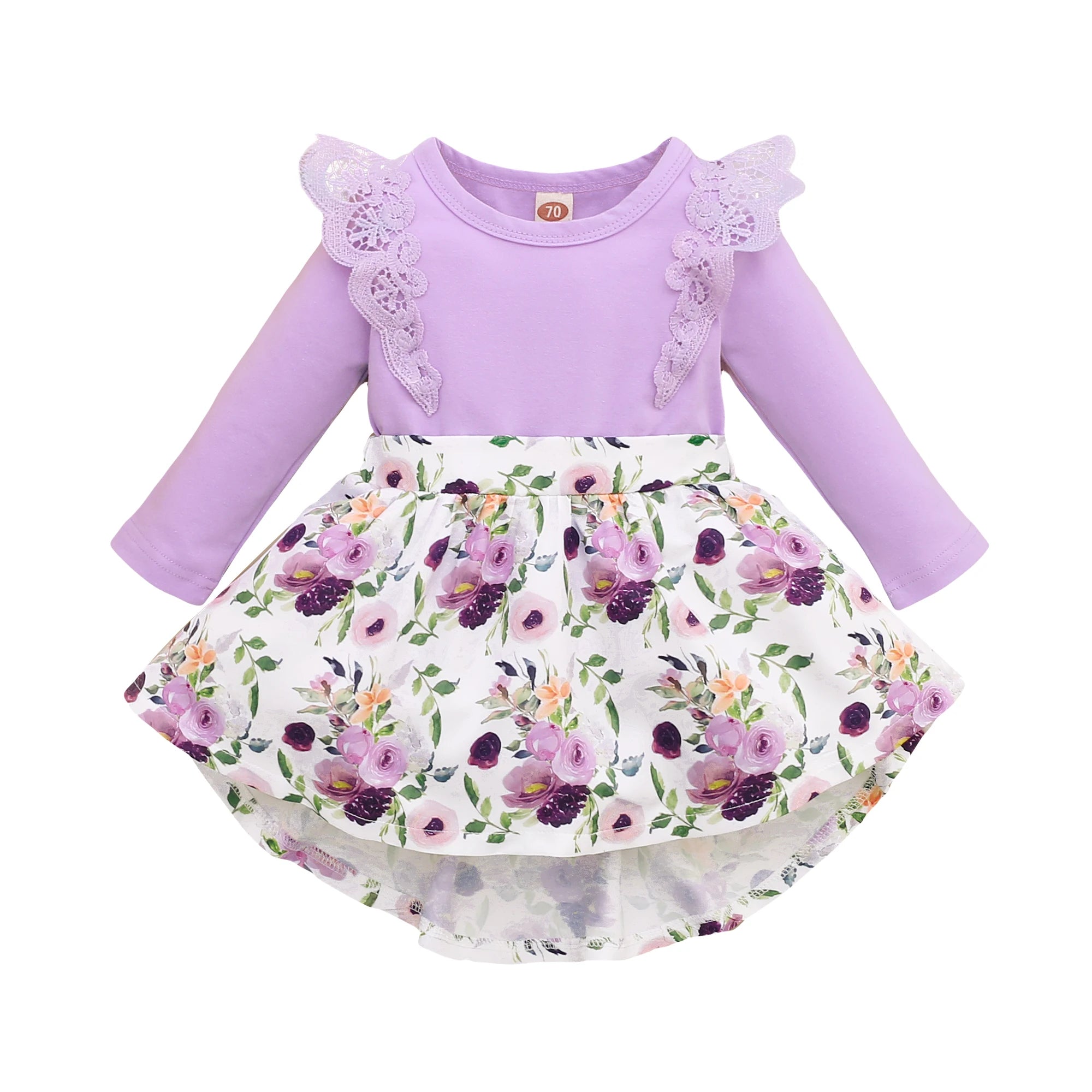 0-18M Custom baby girl clothes fall baby girl long sleeve romper dress wholesale baby clothing Catpapa YMX2008195