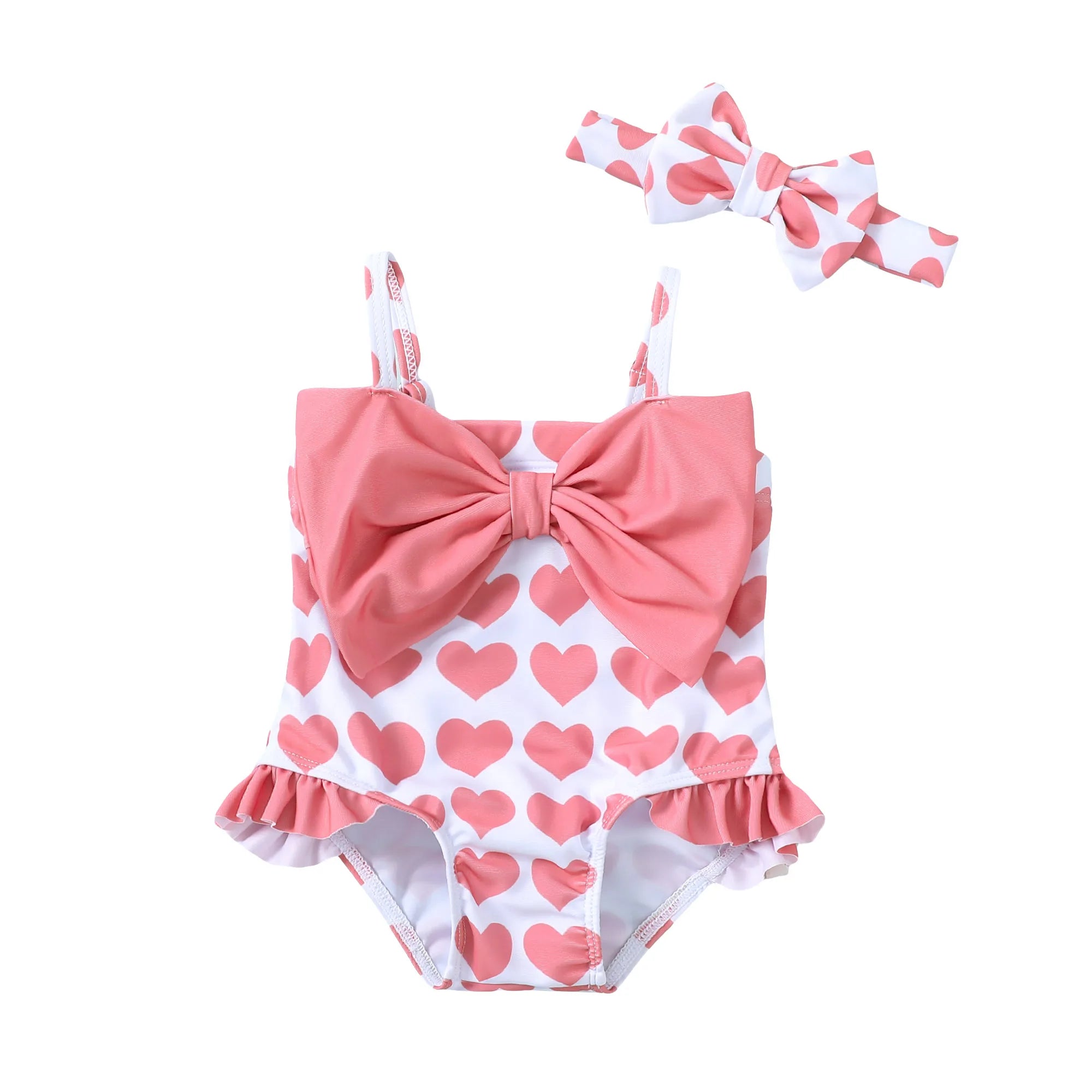 0-14Y Custom newborn Baby Girls One-Piece Swimwear Ruffle Swimsuits wholesale baby bikini Catpapa