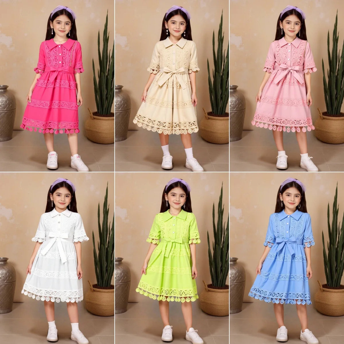 2-7Y Bulk Toddler Girls Dress Summer Christian Baptism Dress Princess Lace Elegant Dress Catpapa Kids Clothes Wholesale Vendors