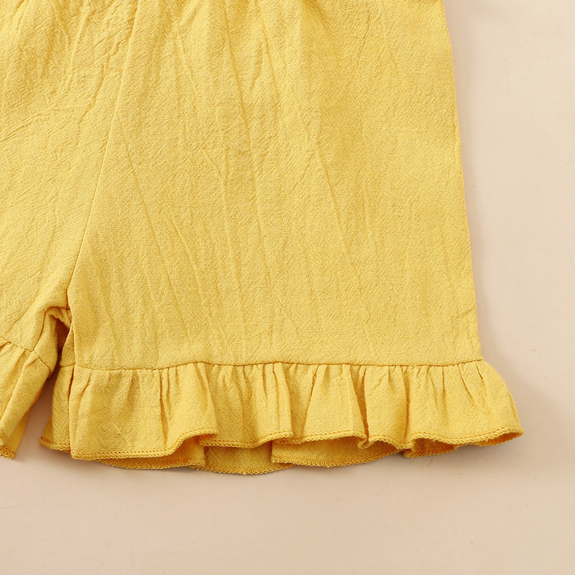 【WILD LIKE MY CURLS】baby girl summer suit baby girl yellow floral outfit 3pcs set F132111053-1