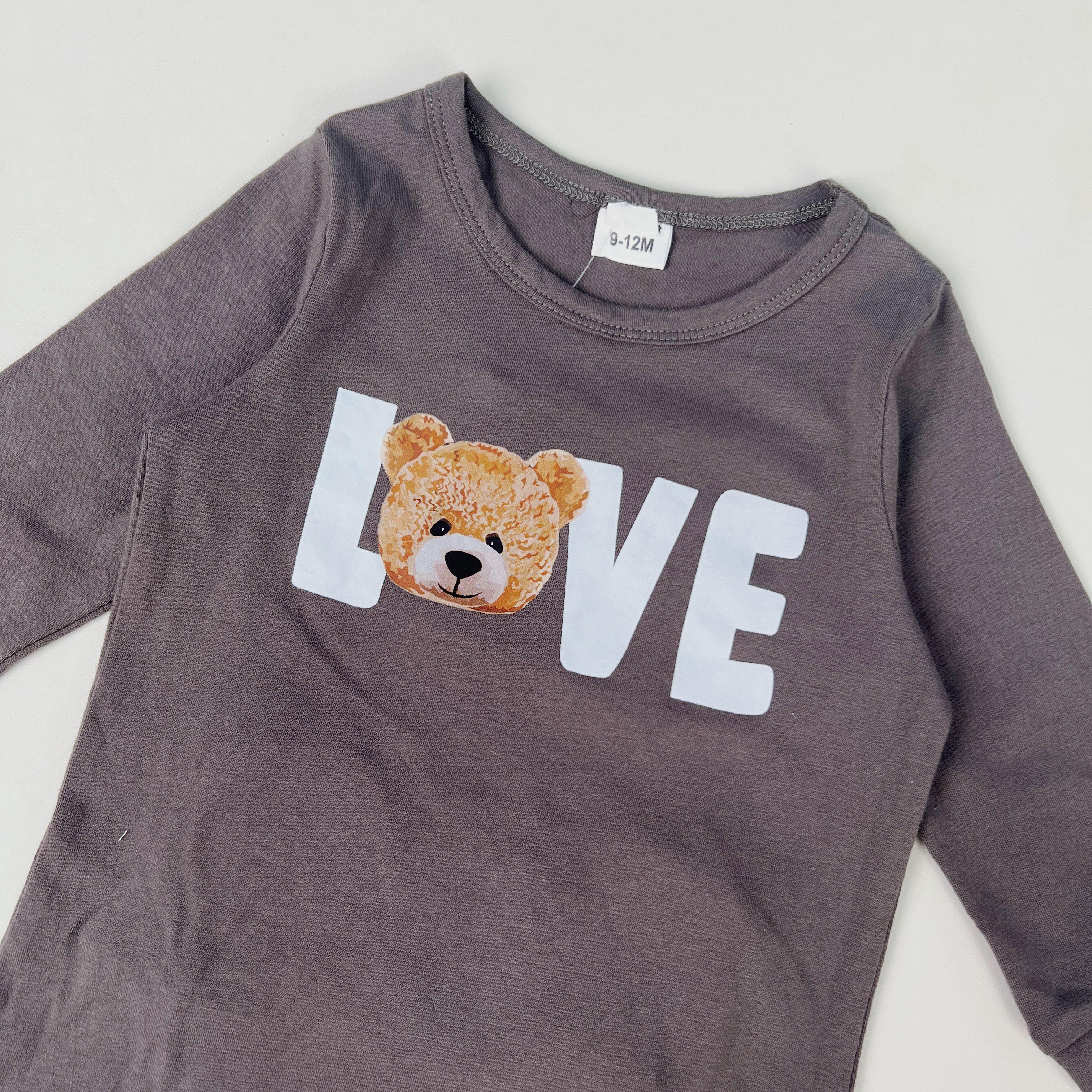 0-18M Baby Boys Romper Baby Long Sleeve Bodysuits Grey Wholesale Baby Clothes Catpapa 222120047