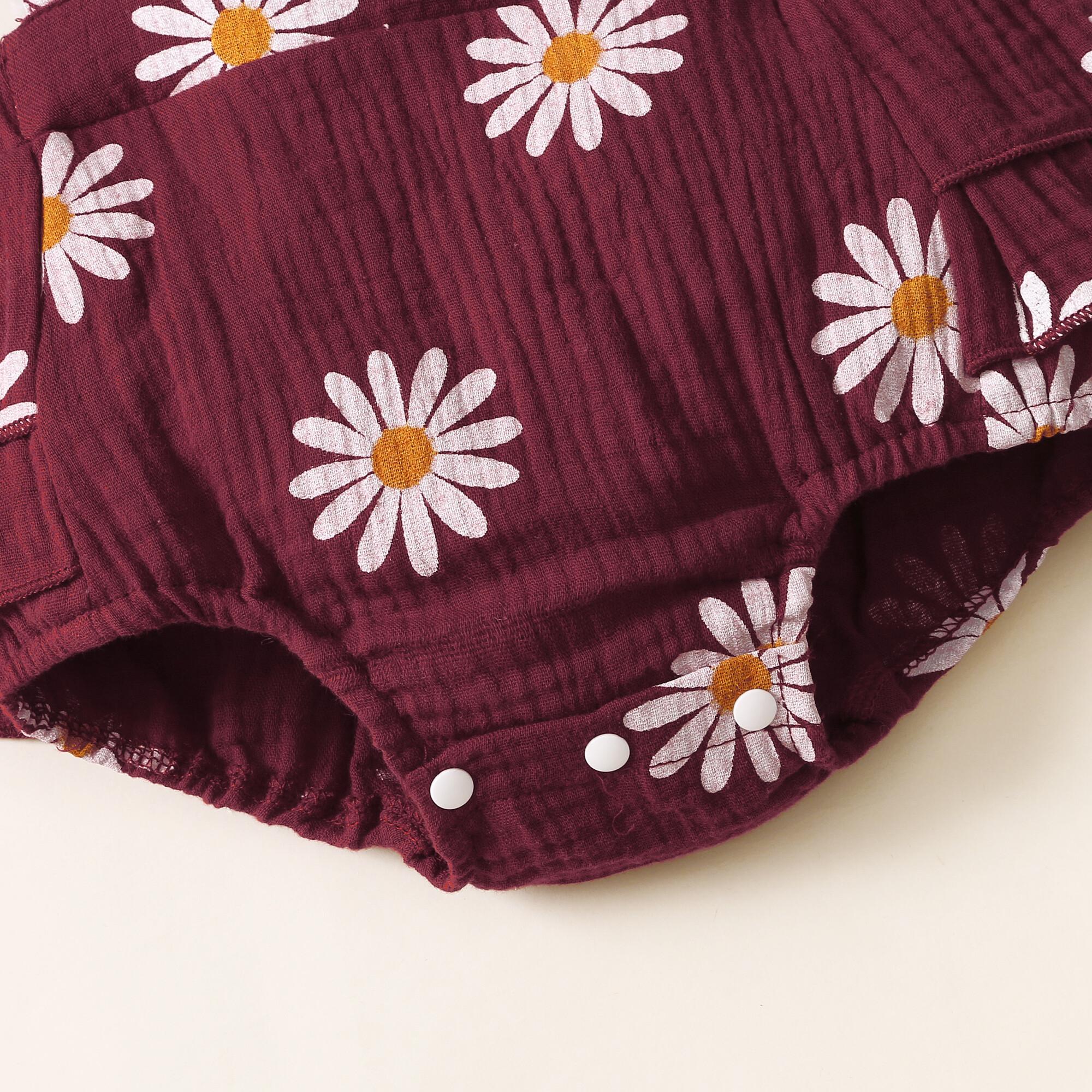 0-18M Baby Girls Clothes New Born Baby Bodysuit Daisy Flying Sleeve Romper Wholesale Baby Clothes Catpapa 32102758