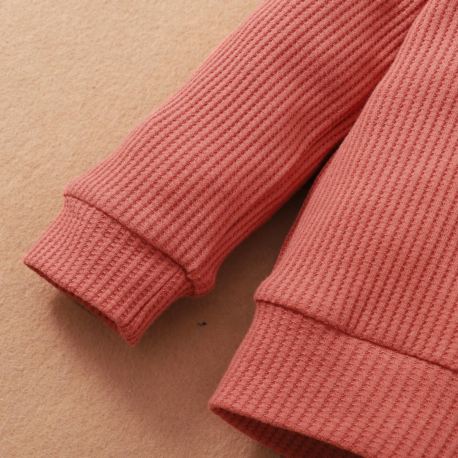 18M-5Y Kids fashion Baby Boys Clothes Boys 2PCS Outfits Baby Boys Long Sleeve Round Neckline Tops Pants Set Coral Red Catpapa 22106071-3