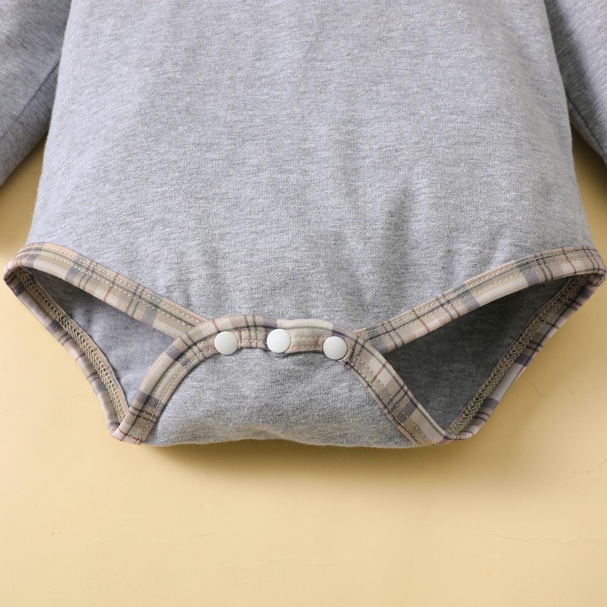 0-18M Baby Boys Clothes Baby Long Sleeve Romper Winter Grey Suit Wholesale Baby Clothes Catpapa 122207302