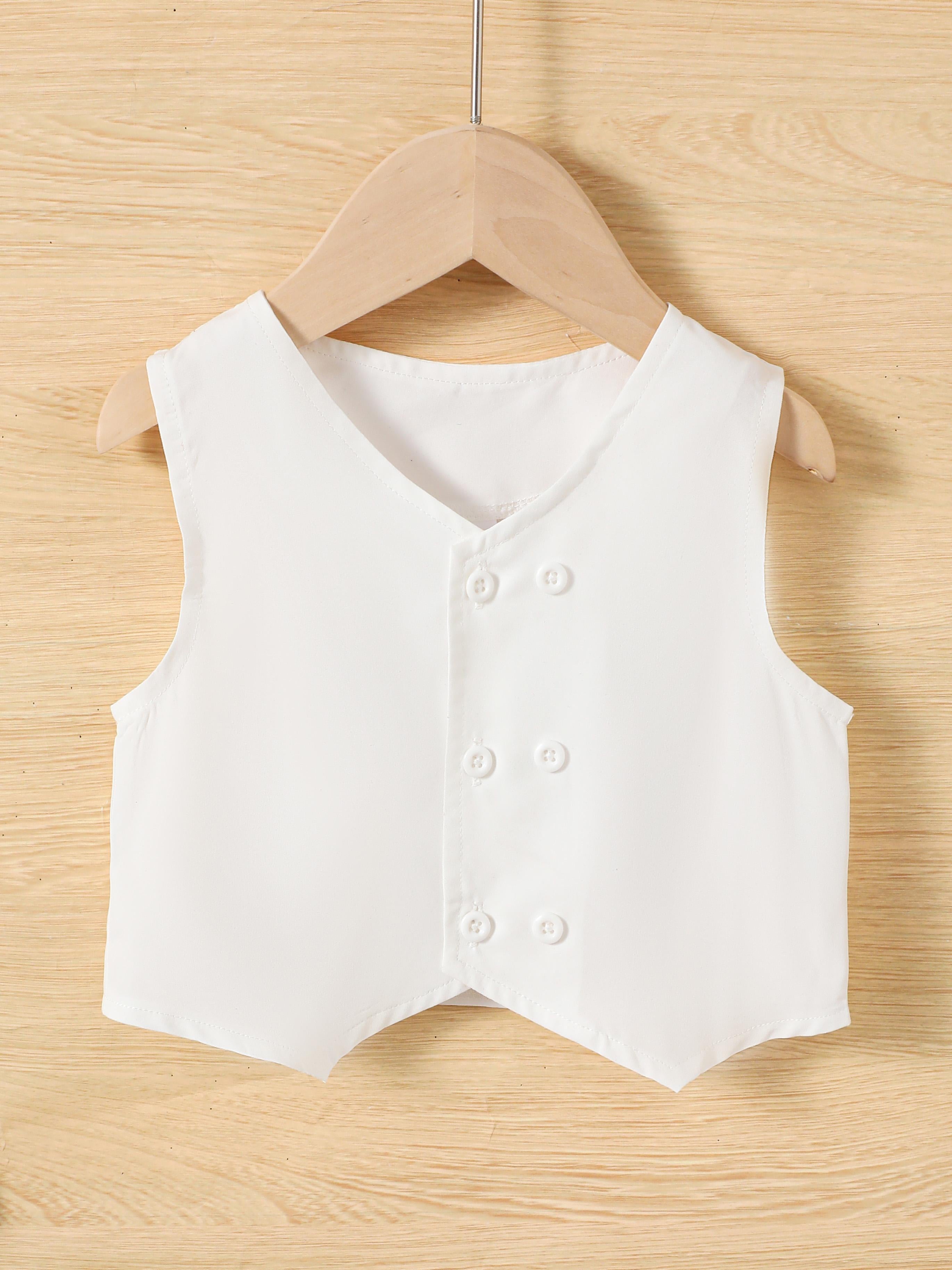 3-18M Ready Stock Baby Boys Gentle Outfits Turn-down Collar Bow Tie Shirt Vest Shorts 3Pcs Clothes Sets White For Christening Catpapa 462307162