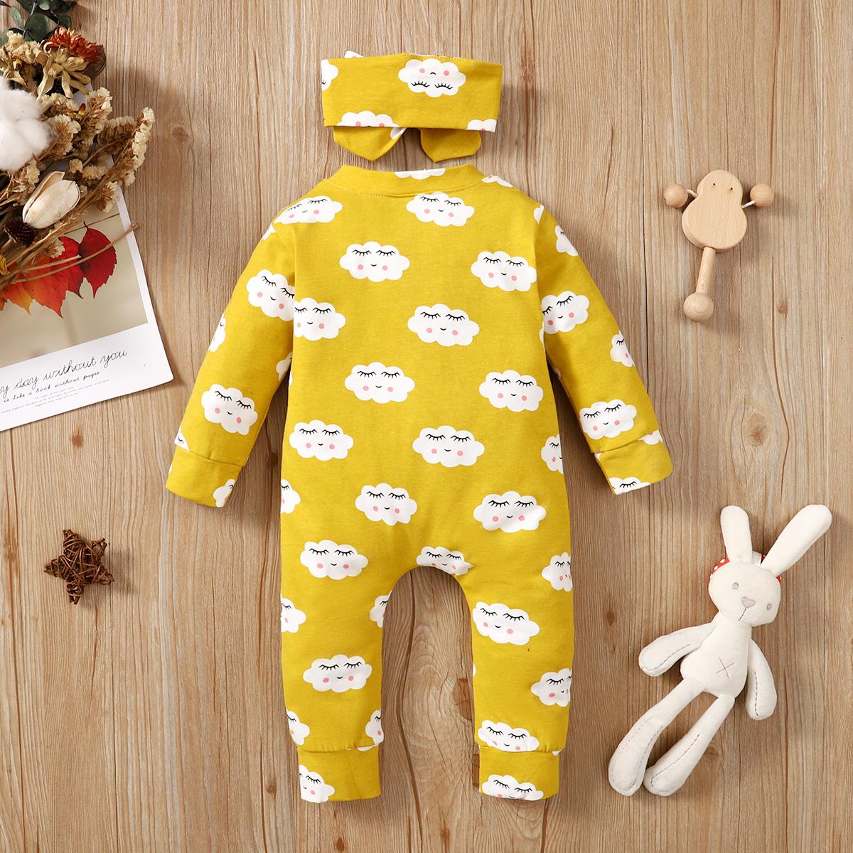 Baby girl long sleeve romper baby girl winter bodysuit wholesale baby girl clothes 190013