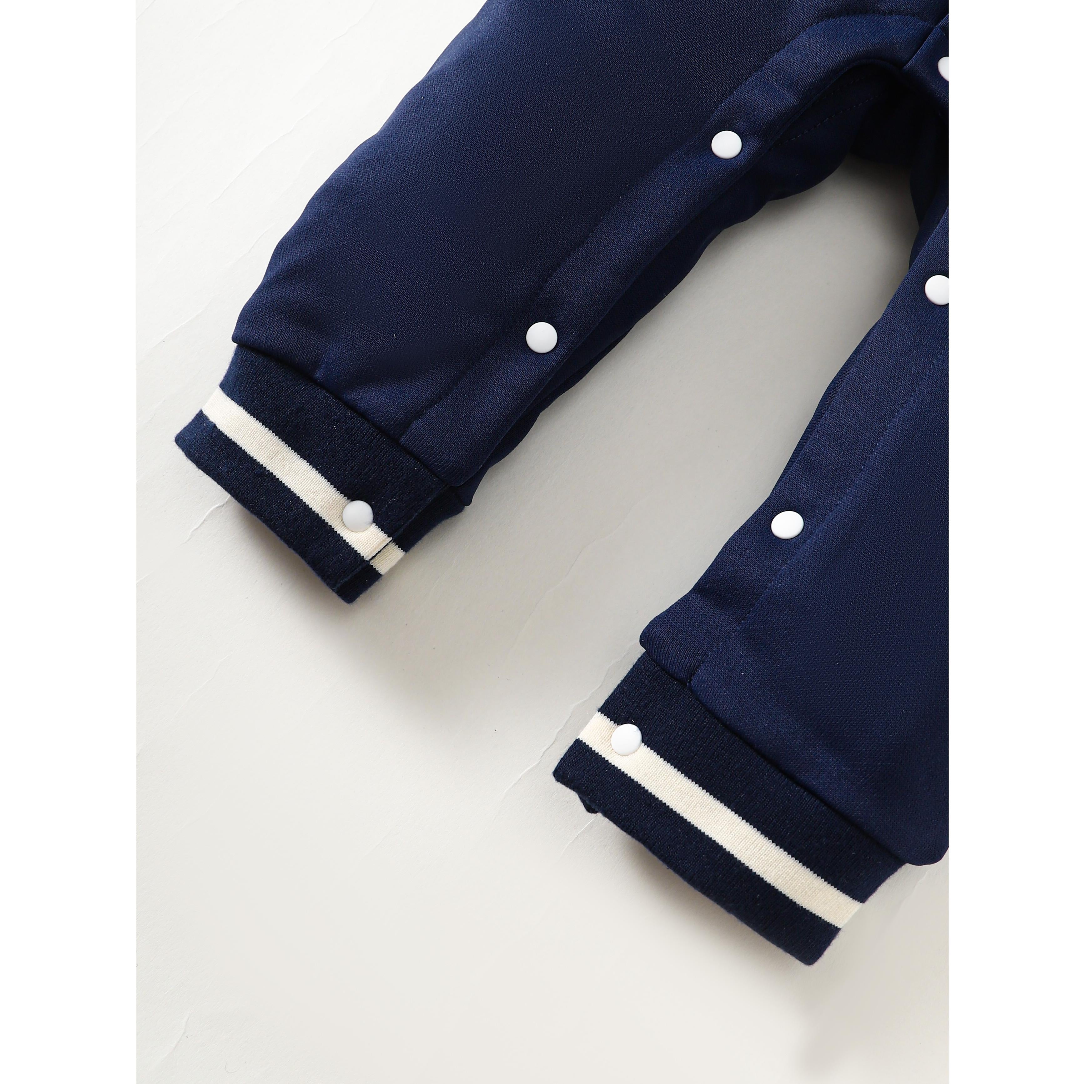 1-18M Baby Boys Romper Blue Baseball Long Sleeve Jumpsuit Baby Bodysuit Wholesale Baby Clothes Catpapa 462307180