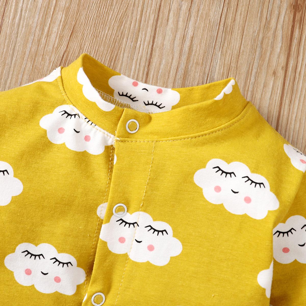 Baby girl long sleeve romper baby girl winter bodysuit wholesale baby girl clothes 190013