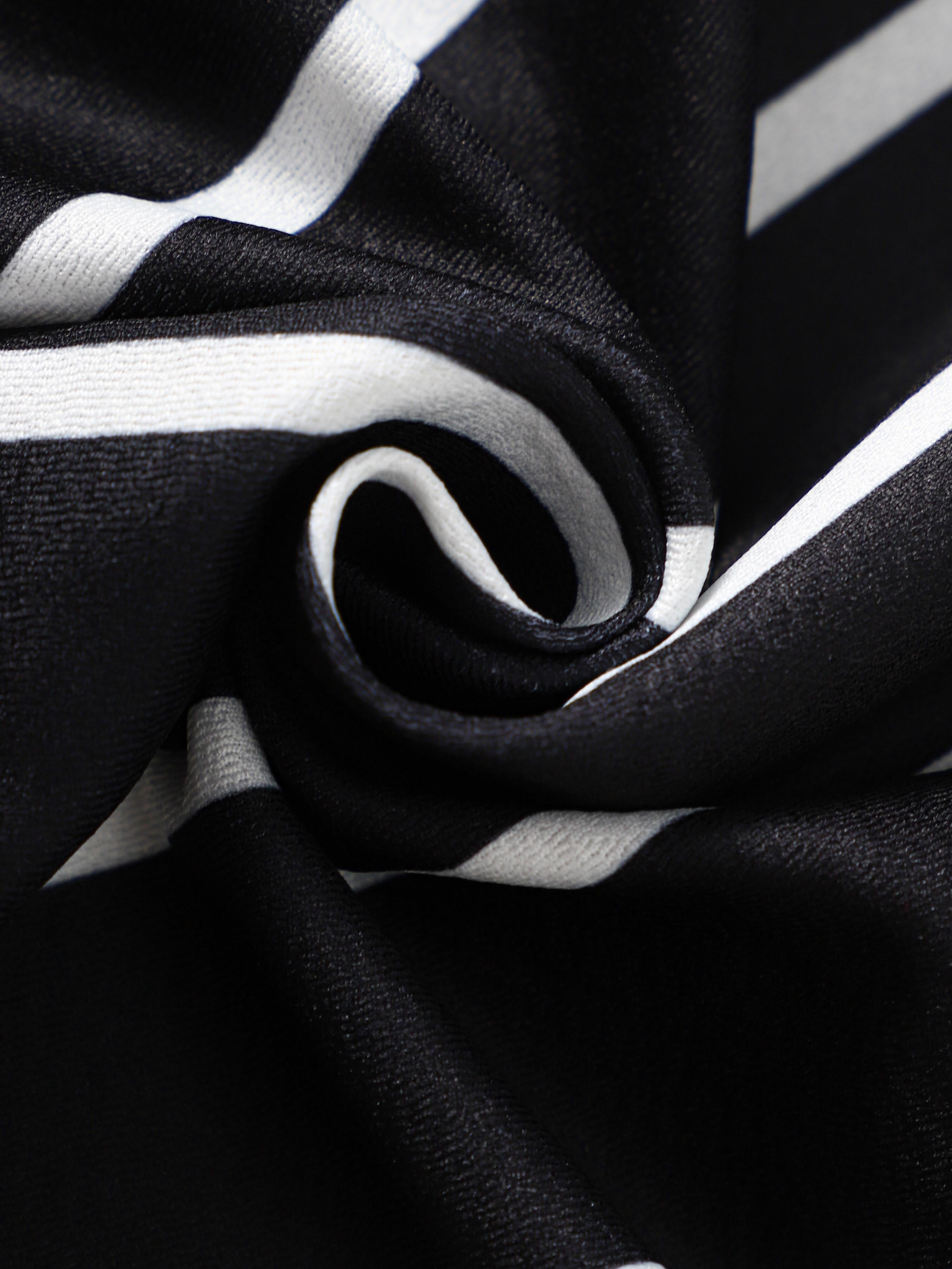 8-14Y Ready Stock 8-14y Kid Girls Fall Winter Dress Stripe Turn-down Collar Bow Dress One Piece Casual Dress Black Catpapa 462308016
