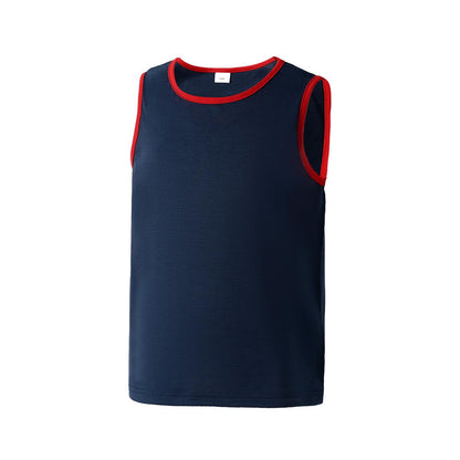 7-15Y Ready Stock 2pcs Independence Day Flag Print Boys Creative Tank Tops, Casual Crew Neck Sleeveless Fitness Vest, Boys Clothes For Summer Catpapa 462312030