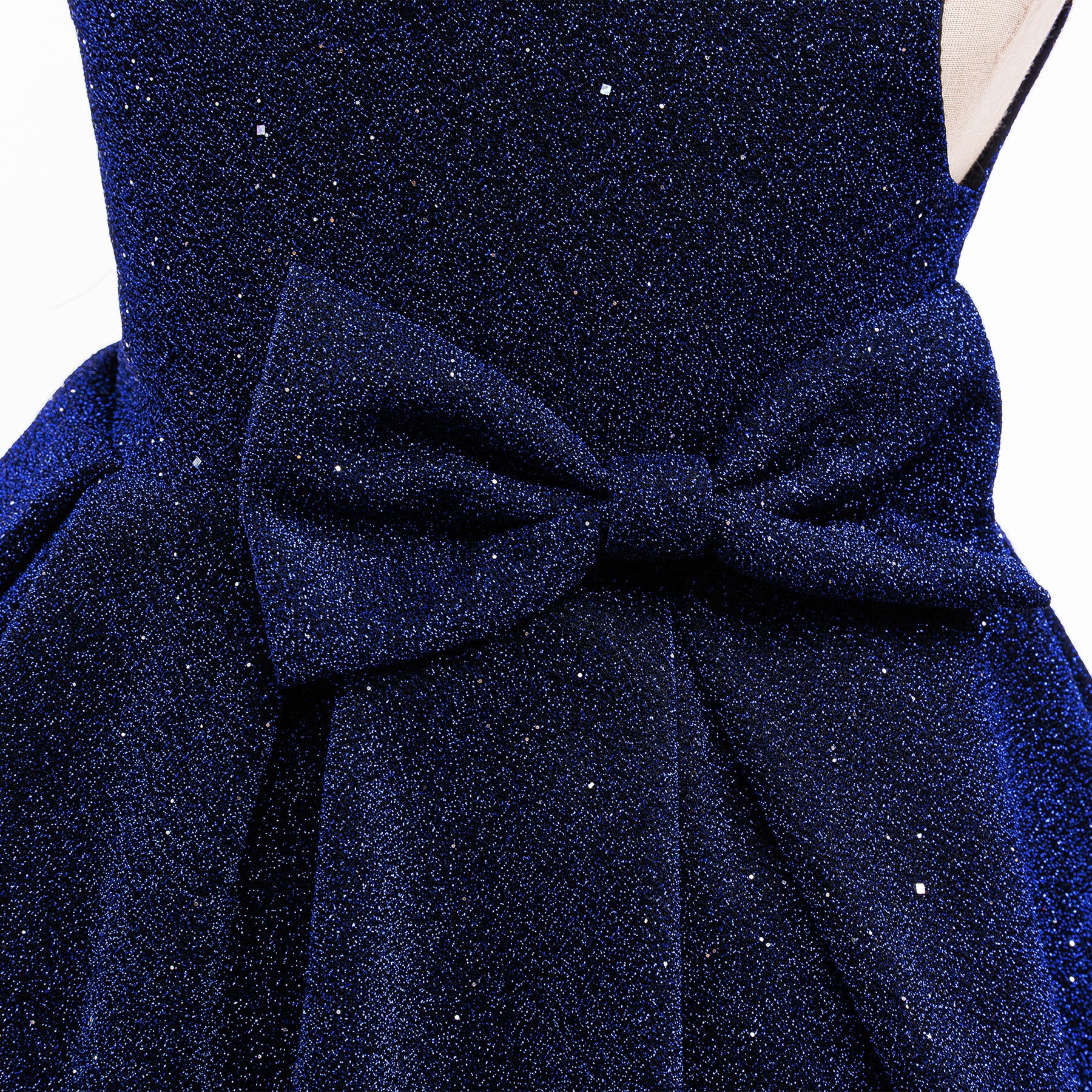 Wholesale 2-10Y Girls Sleeveless Glitter Fabric Bow Asymmetrical High Low Tulle Princess Dress, Kids Birthday Party Soft Sparkly Formal Gown