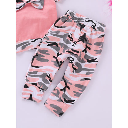 0-12M kid fashion Infant Baby Girl Clothes Baby Girl Outfits Long Sleeve Shirt Top Pants Headband 3PCS Clothing Set Catpapa 191019