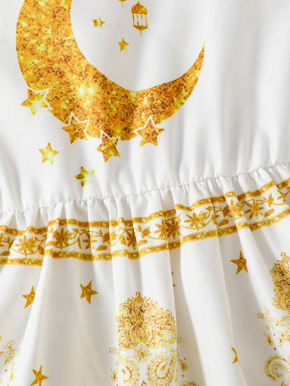 6M-3Y Wholesale Girls Dresses Muslim Eid Al-Fitr Bulk Kids Clothes Catpapa Kids Clothing Suppliers And Wholesalers