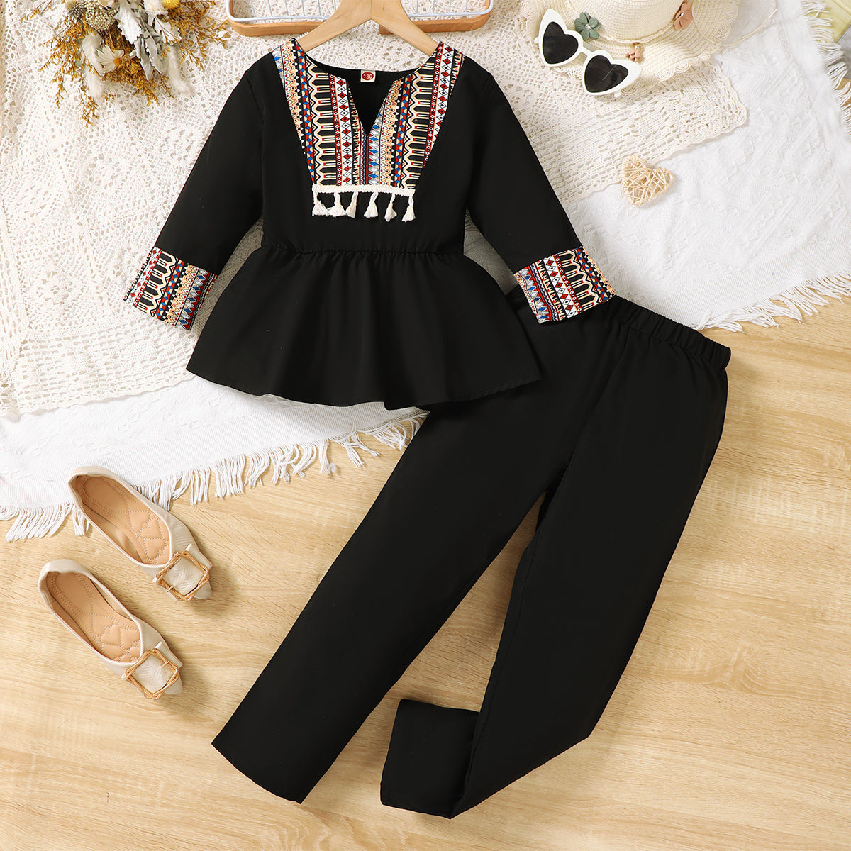 6-9Y Wholesale Teen Girls Outfts Muslim Eid Al-Fitr Bulk Kids Clothes Catpapa Wholesale Kids Clothing Vendors