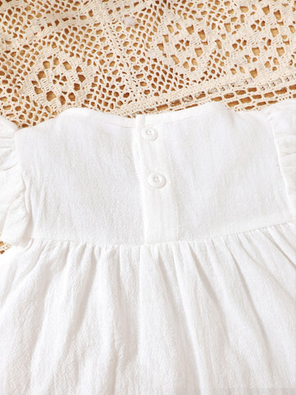 1-18M Bulk Organic Baby Girl Dress Wholesale Baby Girl Clothes 2Pcs Baptism Dress