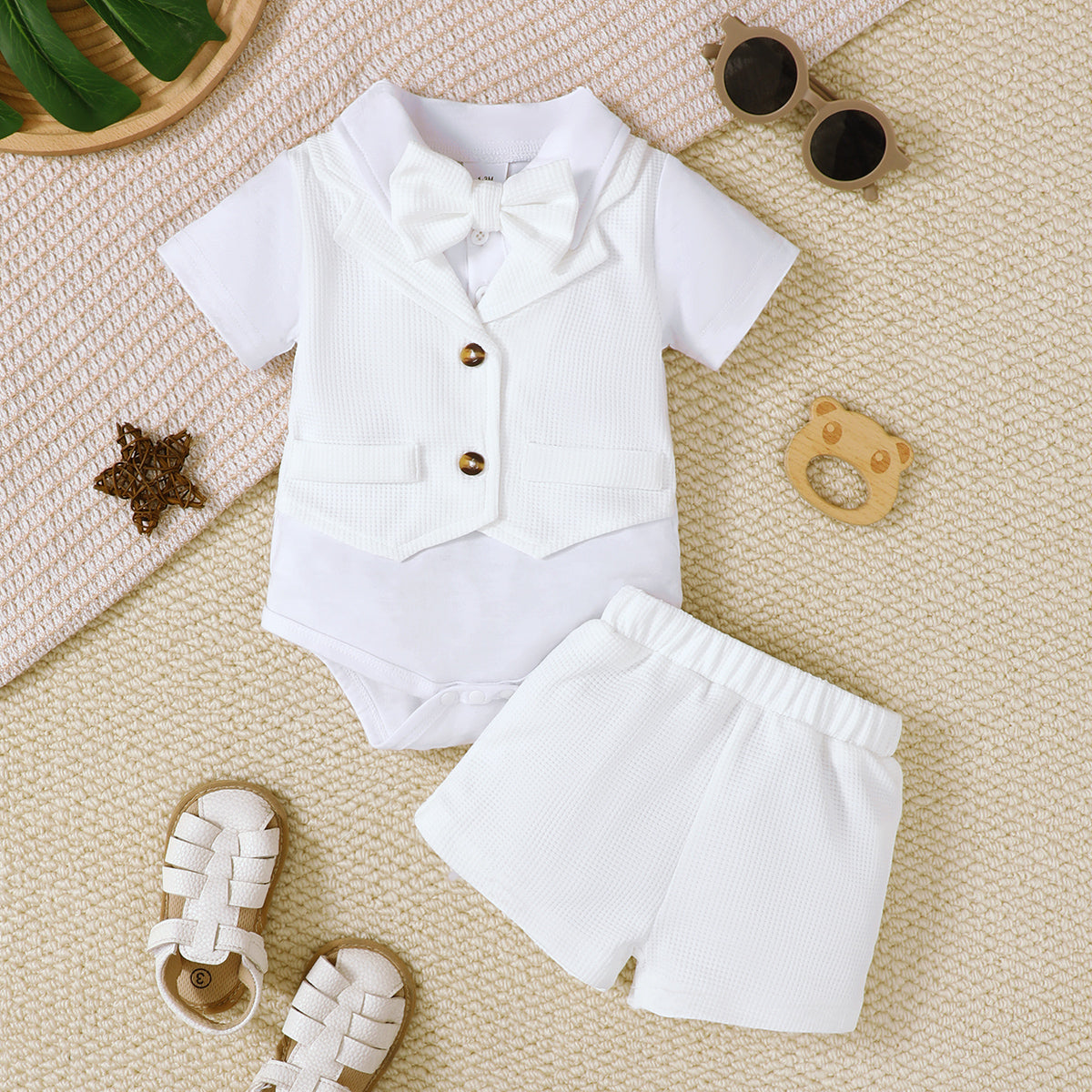 0-18M Wholesale Boys Clothes Christian Baby Baptism Outfit Catpapa Bulk Childrens Apparel