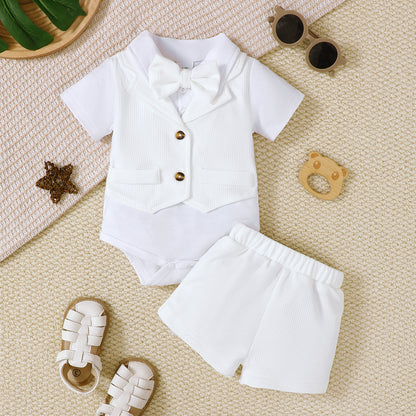 0-18M Wholesale Boys Clothes Christian Baby Baptism Outfit Catpapa Bulk Childrens Apparel