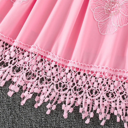 2-8Y Wholesale Girls Dress Bulk Flower Girl Dresses White Lace Christian Baptism Dress Muslim Eid Al-Fitr Bulk Kids Clothes