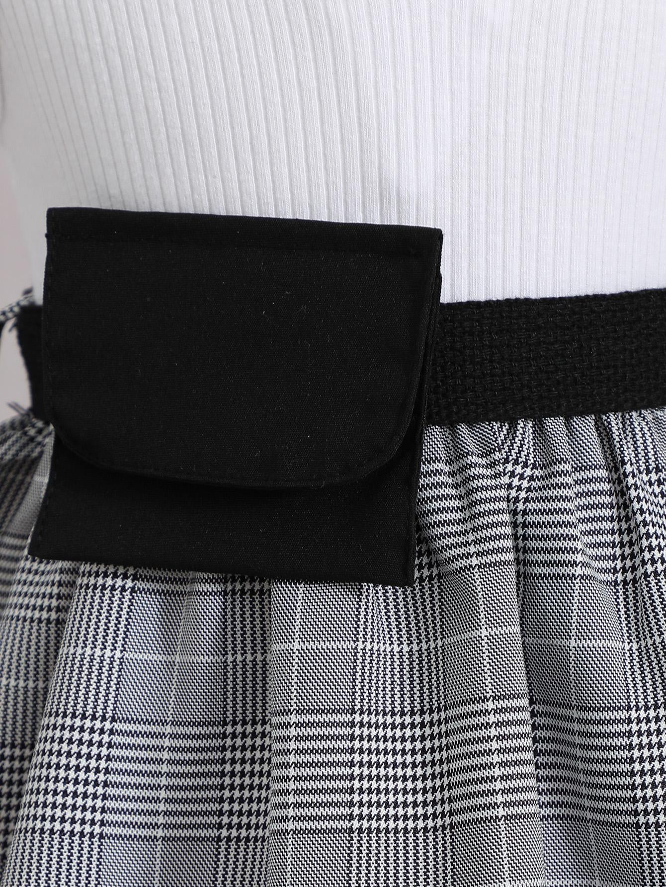 6M-3Y Baby girl lapel black and white checkered sleeveless dress baby girl dress baby girl clothes Catpapa 112211157