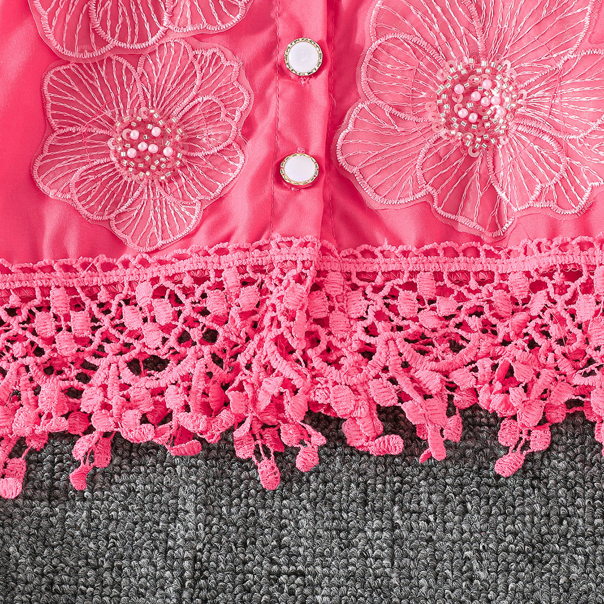 2-8Y Wholesale Girls Dress Bulk Flower Girl Dresses White Lace Christian Baptism Dress Muslim Eid Al-Fitr Bulk Kids Clothes