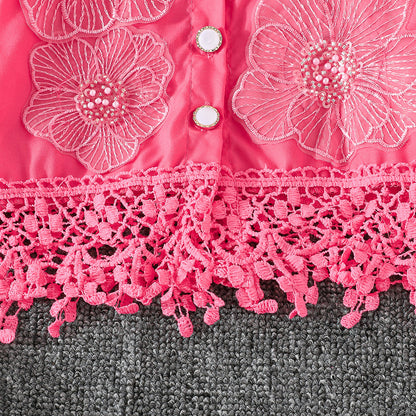 2-8Y Wholesale Girls Dress Bulk Flower Girl Dresses White Lace Christian Baptism Dress Muslim Eid Al-Fitr Bulk Kids Clothes