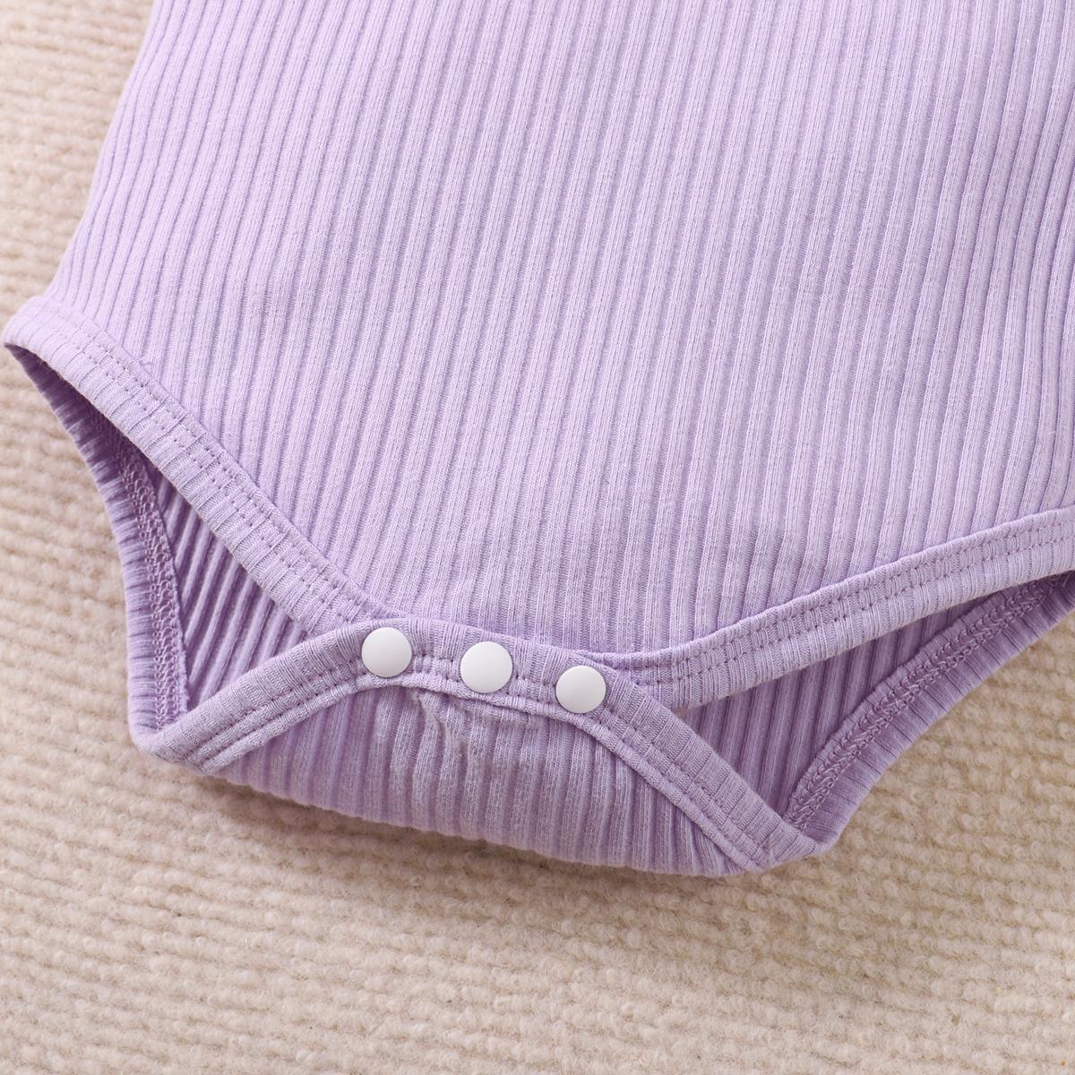 0-18M Baby Girls Clothes Ruffle Short Sleeve Romper Summer Purple Outfits  Baby Clothes Wholesale Catpapa YCS122212451