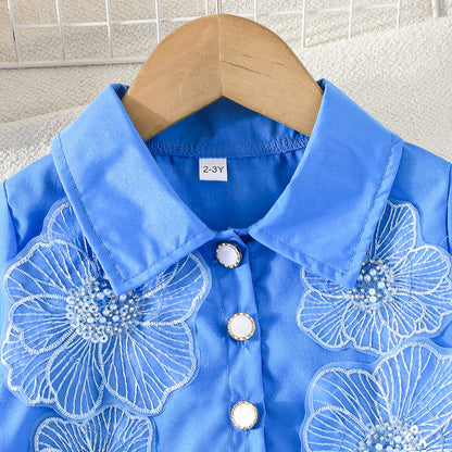 2-8Y Wholesale Girls Dress Bulk Flower Girl Dresses White Lace Christian Baptism Dress Muslim Eid Al-Fitr Bulk Kids Clothes