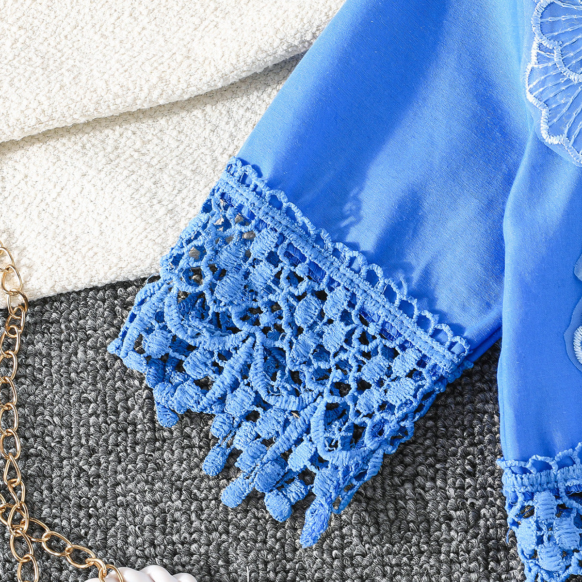 2-8Y Wholesale Girls Dress Bulk Flower Girl Dresses White Lace Christian Baptism Dress Muslim Eid Al-Fitr Bulk Kids Clothes