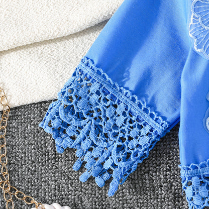 2-8Y Wholesale Girls Dress Bulk Flower Girl Dresses White Lace Christian Baptism Dress Muslim Eid Al-Fitr Bulk Kids Clothes