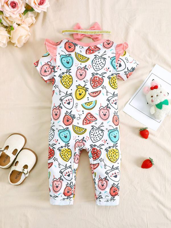 1-18M Baby Girls Summer Clothes Cute Short Sleeve Baby Bodysuits Wholesale Baby Clothes catpapa 132312176